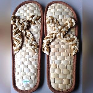 Men's Women's Straw Shoes Beach Shoes Slippers Sandles